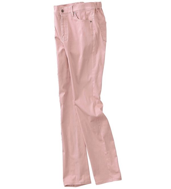 VINNO（ヴィノ）の「美のクラ・コットン混サテンパンツ（フルレングスパンツ）」｜ライトピンク