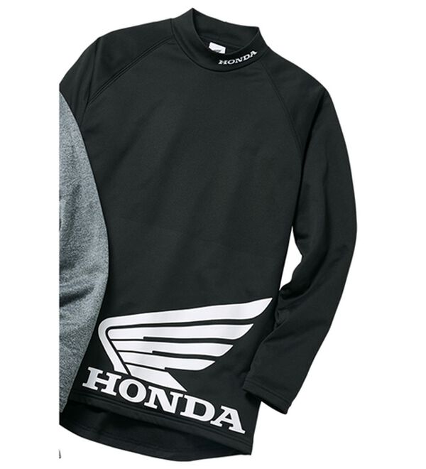 「＜ＨＯＮＤＡ＞ビッグロゴ防風インナー（メンズ肌着・インナーウェア）」｜ブラック