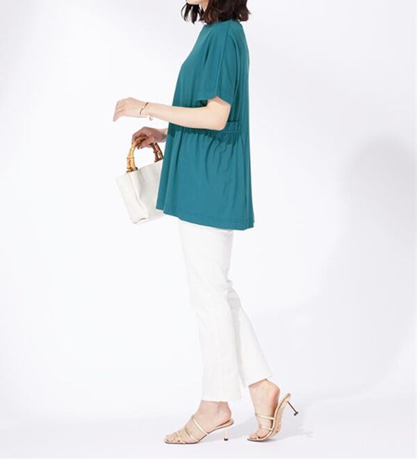 BELLUNA（ベルーナ）の「サイドギャザー使い細見えチュニック（チュニック）」｜詳細画像