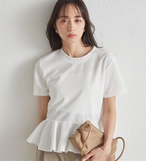 RANAN（ラナン）の「イレヘムペプラムTシャツ（カットソー）」｜オフホワイト