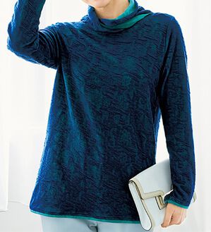 VINNO（ヴィノ）の「＜日本製＞ジャカードプルオーバー（カットソー）」｜詳細画像