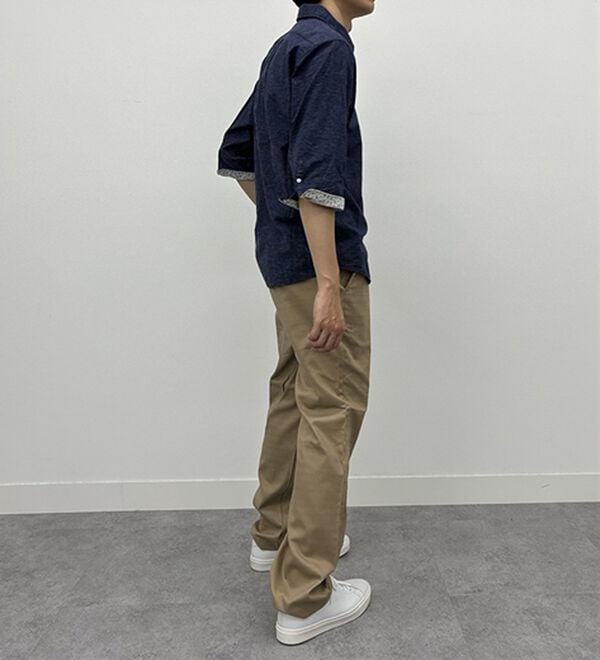 「フレンチリネンブレンドカジュアルシャツ（メンズシャツ）」｜詳細画像