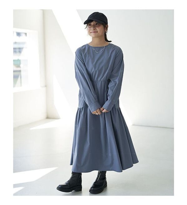 BELLUNA（ベルーナ）の「ウエストギャザーゆったりワンピース（その他ワンピース）」｜詳細画像