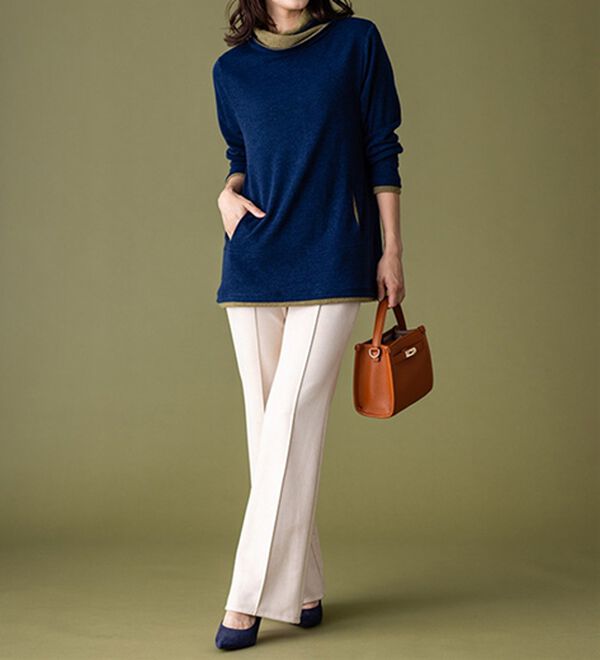 BELLUNA（ベルーナ）の「衿デザイン配色チュニック（チュニック）」｜詳細画像