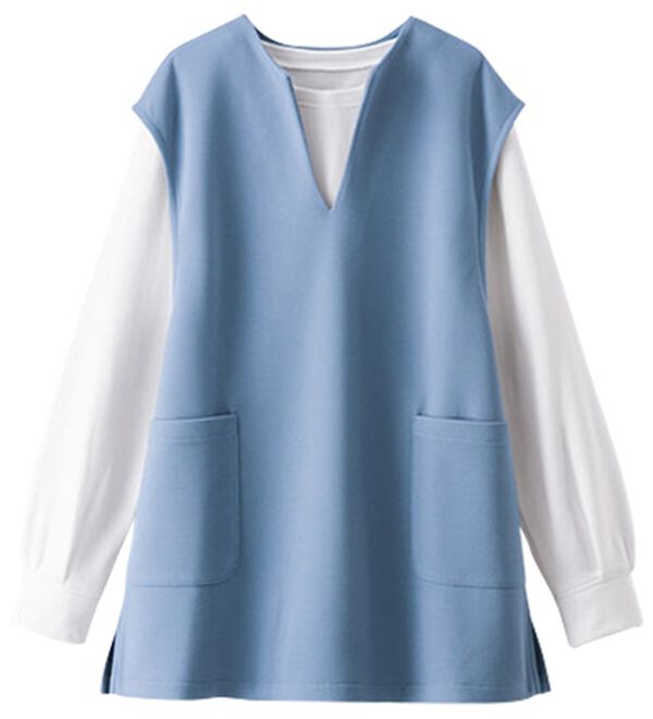 BELLUNA（ベルーナ）の「【2点セット】静電気防止インナー付ベストアンサンブル（アンサンブル）」｜詳細画像