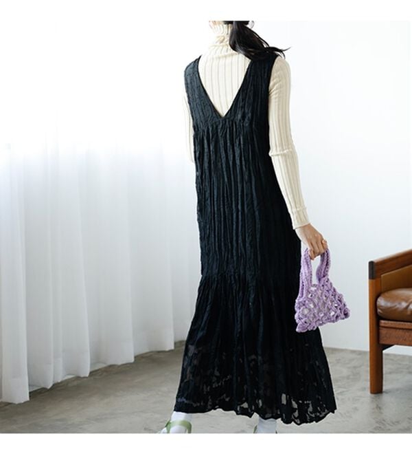 GeeRA（ジーラ）の「フラワージャカードノースリーブワンピース（その他ワンピース）」｜詳細画像