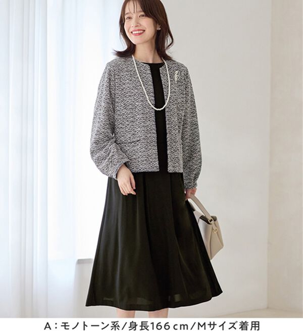 Viola e Viola（ヴィオラ エ ヴィオラ）の「【２点セット】選べる！華やかワンピースアンサンブルスーツ（ワンピースセットスーツ）」｜詳細画像