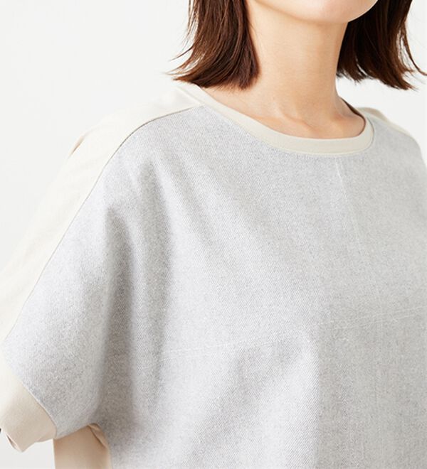 BELLUNA（ベルーナ）の「ステッチデザイン切替プルオーバー（カットソー）」｜詳細画像