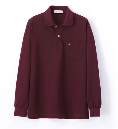 「＜ゴールデンベア＞上質国産ポロシャツ（長袖）（メンズポロシャツ）」