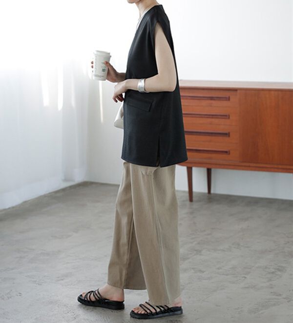 GeeRA（ジーラ）の「リネンライクスラブプルオーバーベスト（ベスト）」｜詳細画像