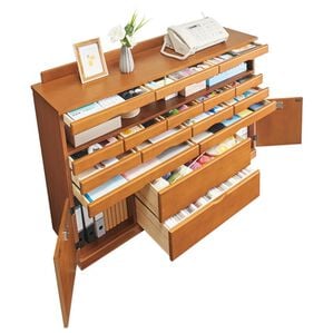 「引き出しいっぱいキャビネット（キャビネット）」｜ライトブラウン