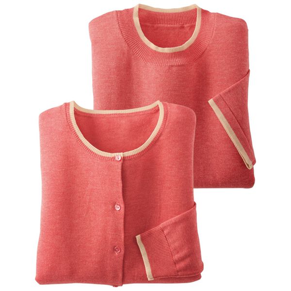 BELLUNA（ベルーナ）の「洗える！綿タッチ素材カーディガンアンサンブル（アンサンブル）」｜詳細画像