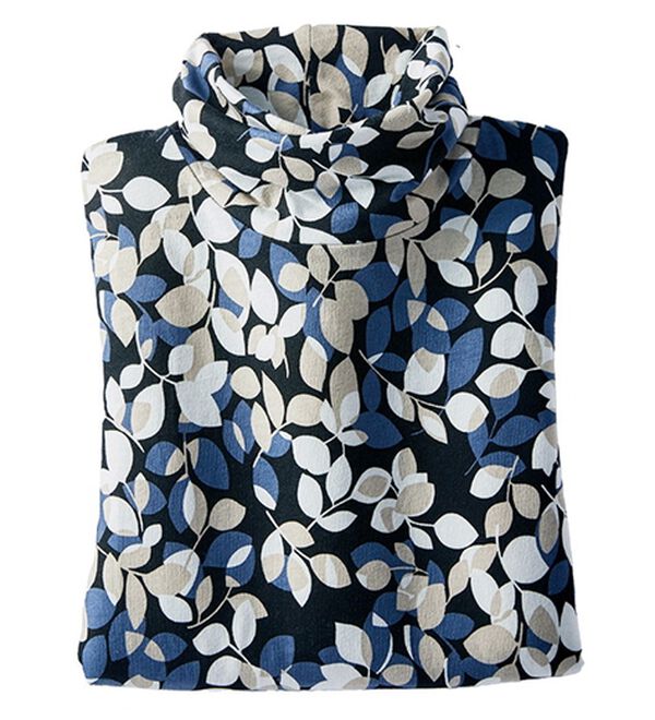 BELLUNA（ベルーナ）の「テンセル（ＴＭ）繊維・コットンプリントプルオーバー（カットソー）」｜リーフ柄