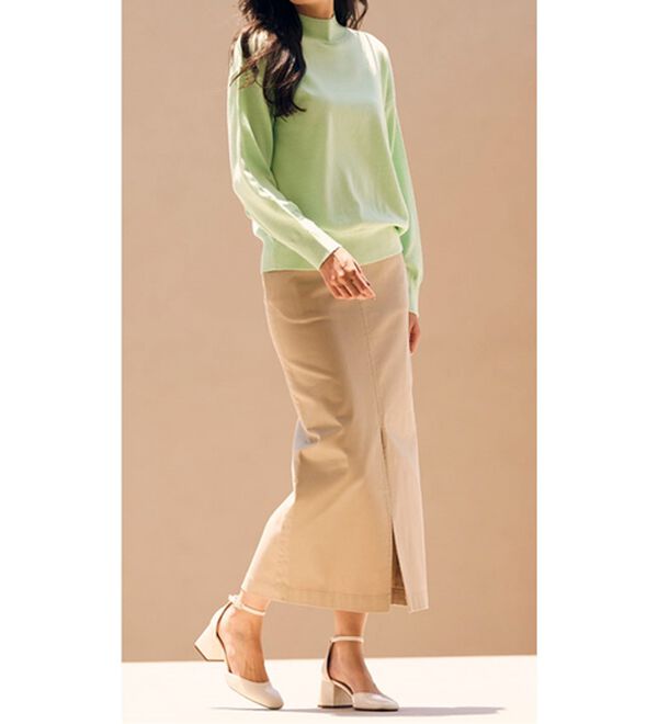 RANAN（ラナン）の「もちもちベーシックニット（Vネック・ハイネック）（ニット・セーター）」｜詳細画像