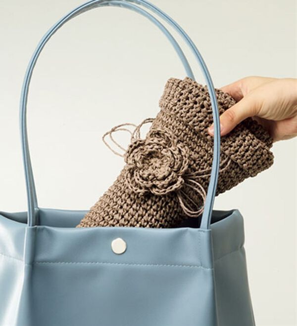 BELLUNA（ベルーナ）の「コサージュ付ペーパー手編みハット（帽子）」｜詳細画像