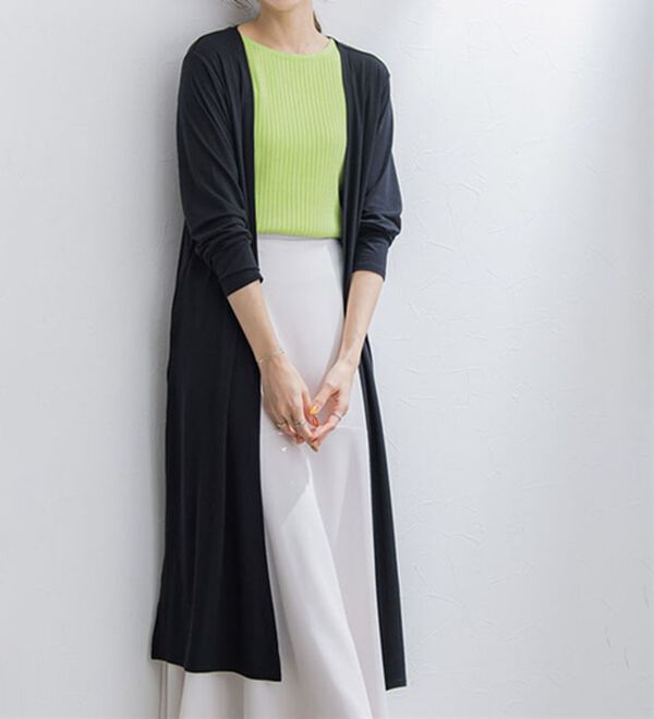 Pierrot（ピエロ）の「接触冷感トッパーカーディガン（その他カーディガン）」｜ブラック