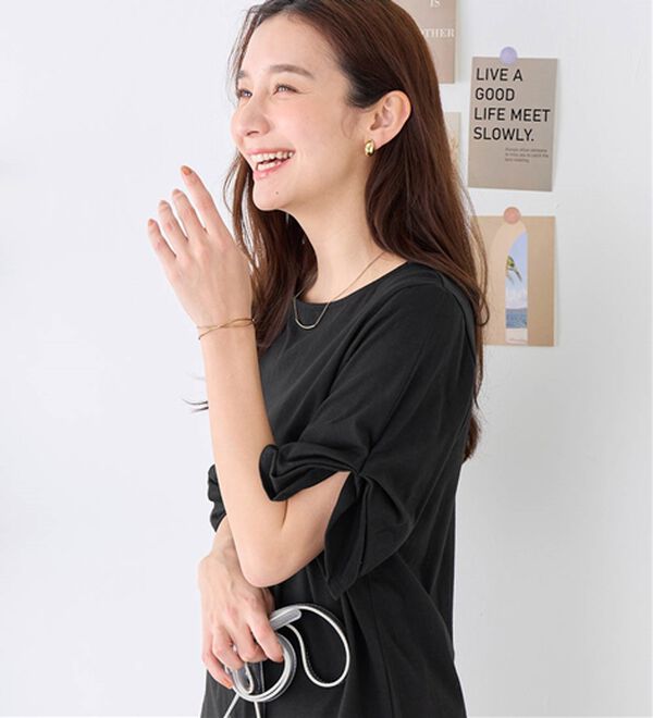 Viola e Viola（ヴィオラ エ ヴィオラ）の「綿１００％袖タックチュニック（チュニック）」｜詳細画像