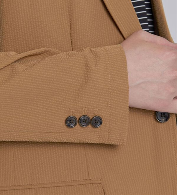 「＜ダンロップ・リファインド＞さらっと軽快サッカーテーラード（メンズジャケット）」｜詳細画像