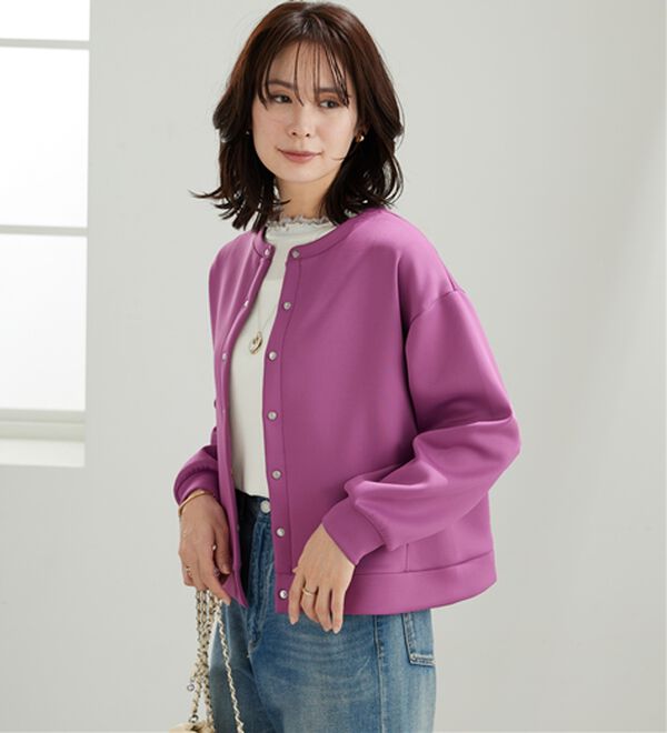 BELLUNA（ベルーナ）の「きれい見えスナップボタンカーディガン（ニットカーディガン）」｜詳細画像