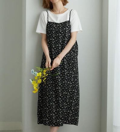 BELLUNA（ベルーナ）の「【2点セット】花柄プリントキャミワンピースアンサンブル（その他ワンピース）」