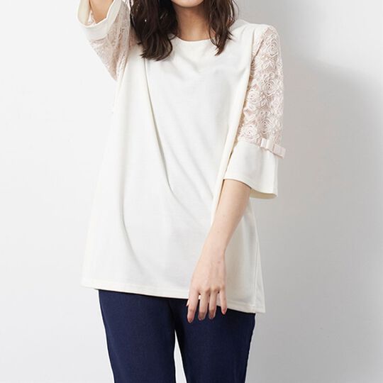 バックデザインレース切替チュニック - ベルーナ【公式】
