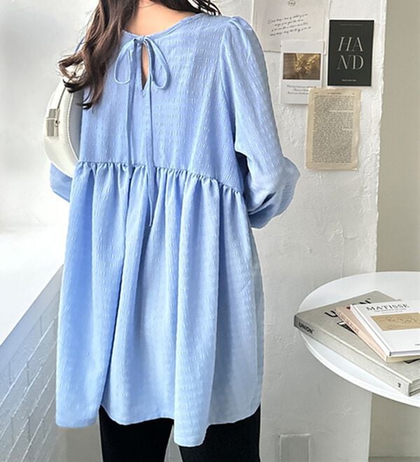 GeeRA（ジーラ）の「前後２ＷＡＹリボンペプラムチュニック（チュニック）」｜詳細画像