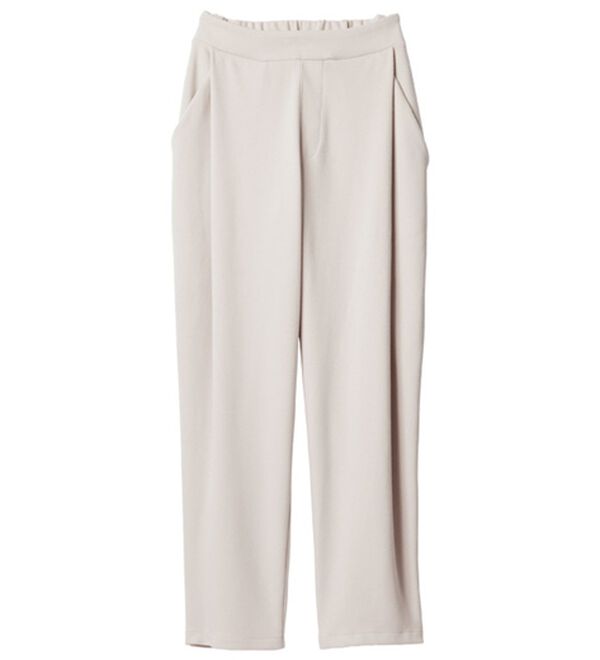 RANAN（ラナン）の「タックデザインパンツ（フルレングスパンツ）」｜ライトグレージュ