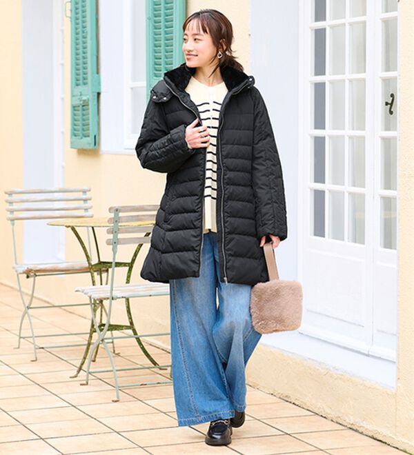 BELLUNA（ベルーナ）の「細見え！フレンチダウン使いロング丈コート（ロングコート）」｜詳細画像