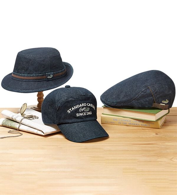 「＜クロコダイル＞紳士の岡山デニムハット（メンズ帽子）」｜詳細画像
