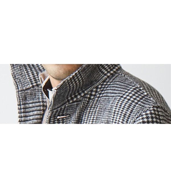 「ビッグチェックメルトンコート（メンズコート）」｜詳細画像