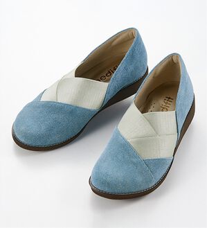 ルフラン（ルフラン）の「＜メディフィット＞５Ｅストレッチスリッポン（スリッポン）」｜デニムブルー