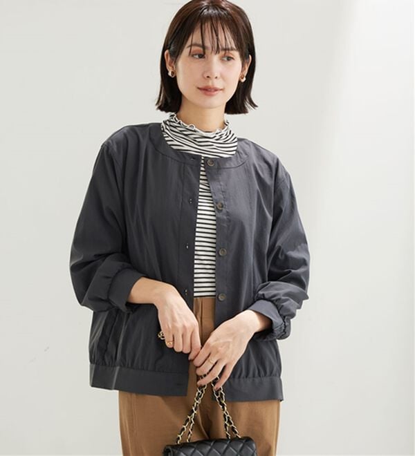 BELLUNA（ベルーナ）の「ビンテージ調ボタンデザインブルゾン（その他ジャケット）」｜詳細画像