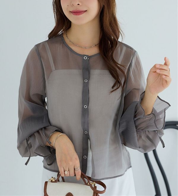 alotta（アロッタ）の「シアーブラウスカーディガン（その他カーディガン）」｜詳細画像