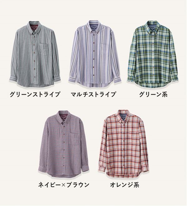 「＜バイロフト（Ｒ）＞カシミヤタッチネルシャツ（メンズシャツ）」｜詳細画像