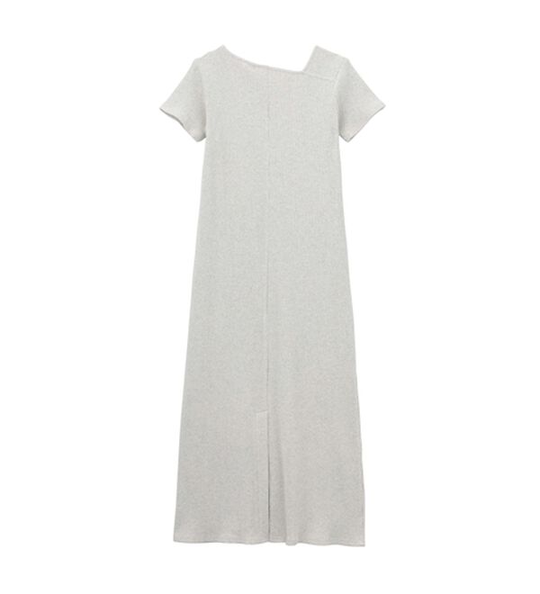 RANAN（ラナン）の「アシメネックハーフスリーブリブワンピース（その他ワンピース）」｜詳細画像