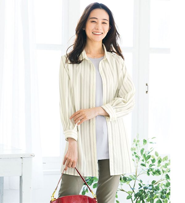 ルフラン（ルフラン）の「【３色組】機能付♪袖デザインシャツ（ブラウス）」｜詳細画像