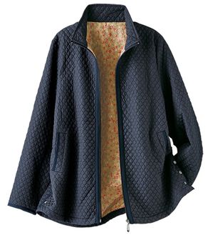 BELLUNA（ベルーナ）の「裏プリントキルト素材ジャケット（その他ジャケット）」｜ネイビー系