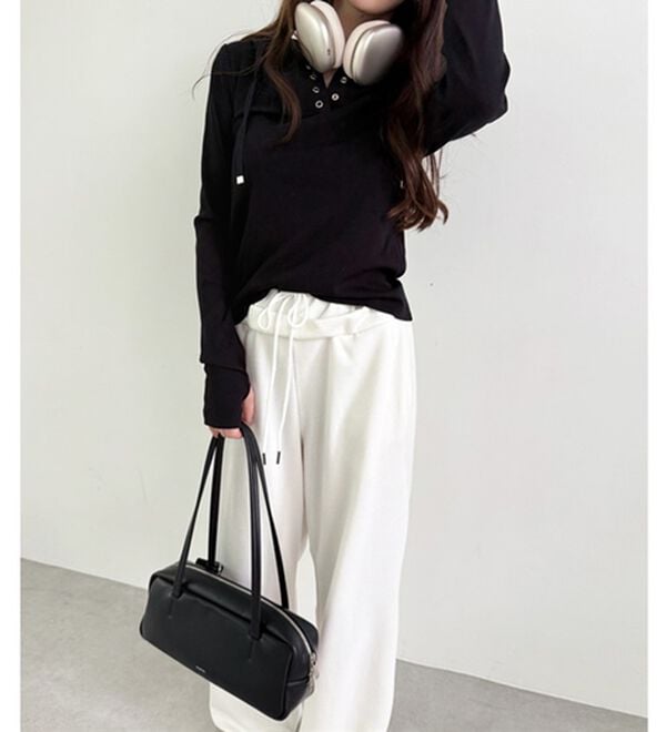 GeeRA（ジーラ）の「ダブルウエストワイドスウェットパンツ（その他パンツ）」｜詳細画像