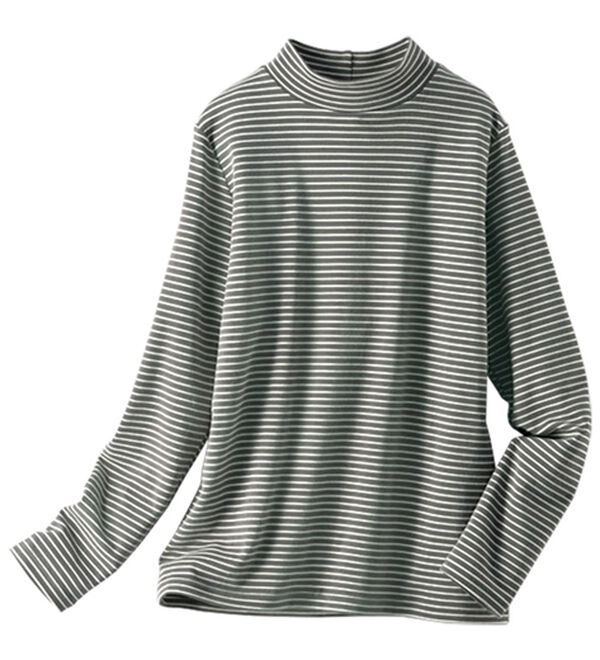 BELLUNA（ベルーナ）の「《ＨｕｇＲｅａｍコットン》裏起毛暖かハイネックプルオーバー（カットソー）」｜詳細画像