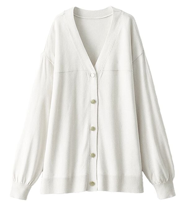 BELLUNA（ベルーナ）の「【快適Ｌａｂ．】シャリ冷！洗える多機能ニットカーディガン（ニットカーディガン）」｜詳細画像