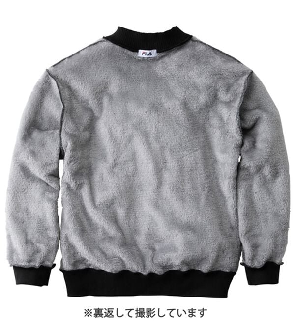 「＜フィラ＞スエード調ニット使い裏ボアトレーナー（メンズトレーナー）」｜詳細画像
