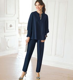 BELLUNA（ベルーナ）の「快適ストレッチ！パール調デザインセットアップ（セットアップ）」｜詳細画像