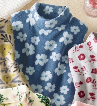 LAVIENNE（ラヴィエンヌ）の「【薄いのに暖かい】薄手ストレッチフリースのプリントハイネック長袖（ニット・セーター）」