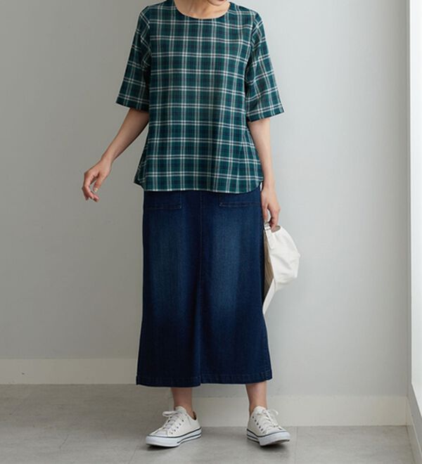 BELLUNA（ベルーナ）の「さらっと快適！Tシャツ見えブラウス（ブラウス）」｜詳細画像