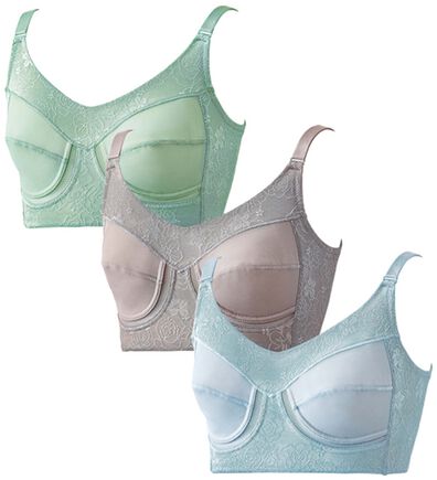 LAVIENNE（ラヴィエンヌ）の「【３色組】グラマーさんの軽やかクールフィットブラ（ブラジャー）」