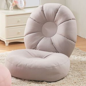 iellio（イエリオ）の「寝落ちるビーズクッション座椅子（フラワー）（座椅子）」｜グレージュ