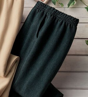 ルフラン（ルフラン）の「日本製肌に優しい綿混ラク楽パンツ（その他パンツ）」｜黒