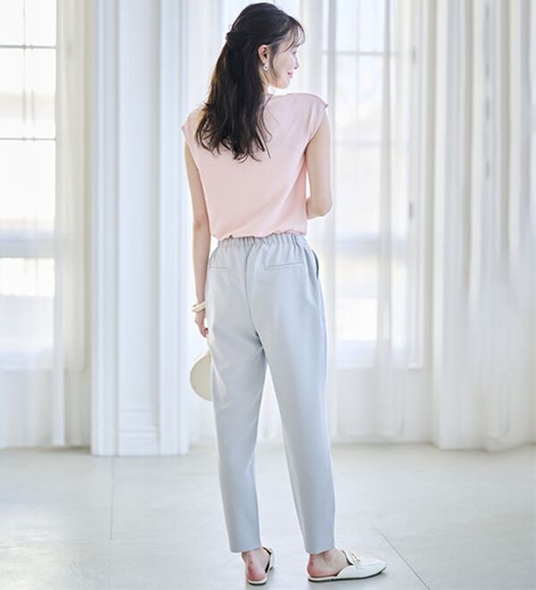 RANAN（ラナン）の「【選べる股下】ひんやり美脚シルエットタックパンツ（フルレングスパンツ）」｜詳細画像