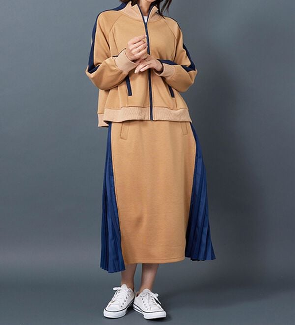 BELLUNA（ベルーナ）の「【Ｌａｇｒｉｌｕａ】配色プリーツデザインフレアースカート（ロングスカート）」｜詳細画像