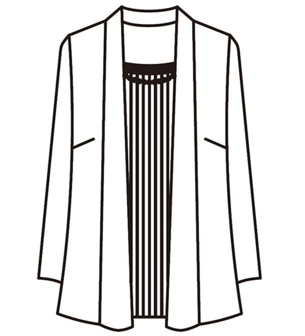 BELLUNA（ベルーナ）の「洗える！重ね着風デザインワイドパンツセットアップ（ブラックフォーマル（喪服・礼服））」｜詳細画像